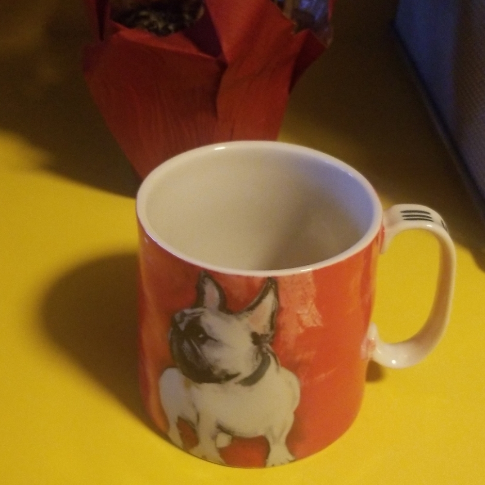 Bull dog mug by Sally Muir
